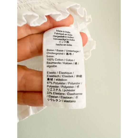 Madewell | NWT Poplin Smocked Tank in White | Sz XS - Picture 7 of 10